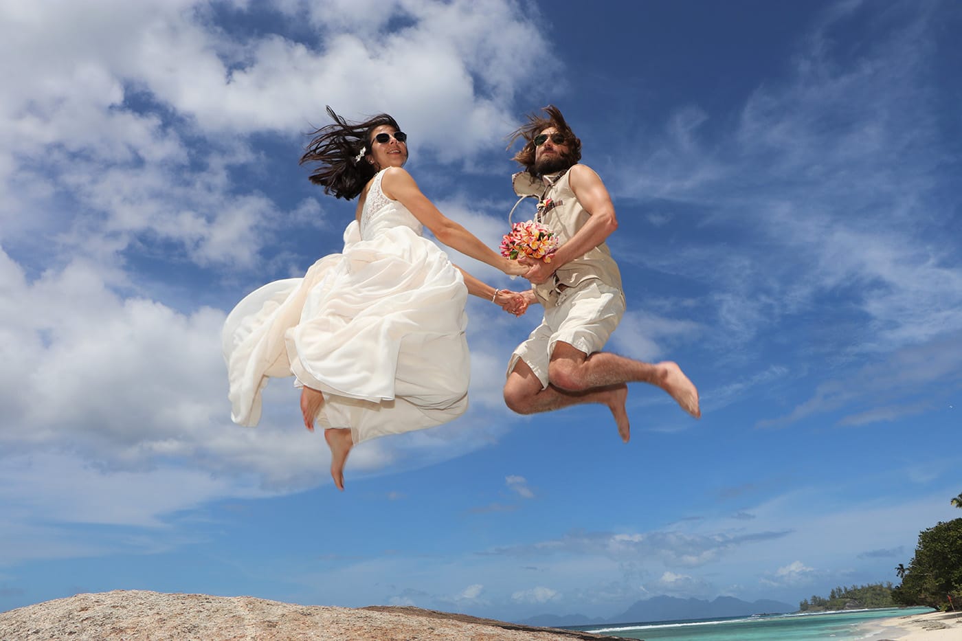 Romantische Hochzeit zu zweit auf den Seychellen